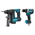 Набор аккумуляторных инструментов Makita DLX2278 (Перфоратор DHR171 + Шуруповерт DHP484) — Фото 5