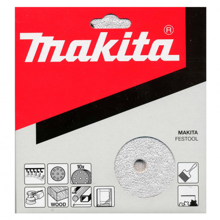 Шлифлист Makita 8 отверстий 150мм P400 10шт (P-37932)